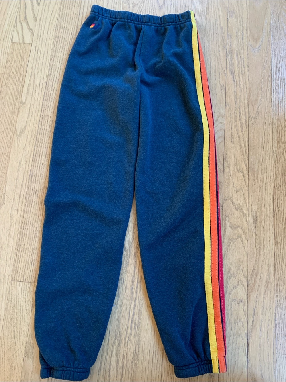 Aviator Nation Kids 5 Stripe Jogger Sweatpants Navy Blue Size 14